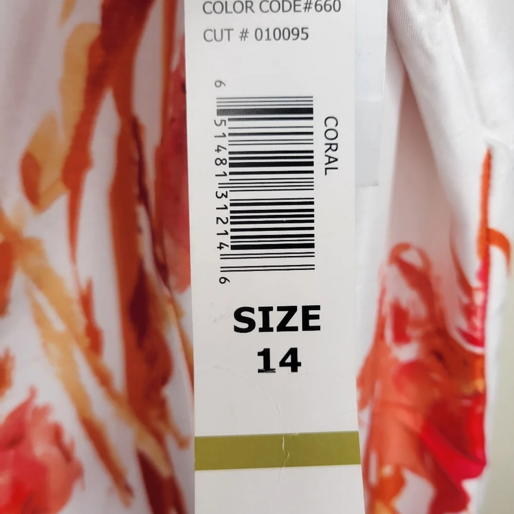 Tiana B. Floral Midi Dress - White and Orange - Picture 7 of 11